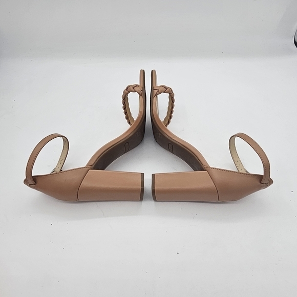 Nine West Allha 3 Macaroon Size 10 Tan Braided Block Heel - Picture 8 of 11